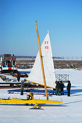 Image showing Ice Boat Racing Team