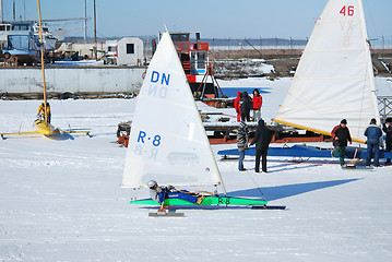 Image showing Ice Boat Racing Team