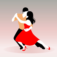 Image showing Young couple dancing