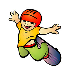 Image showing Boy on skateboard