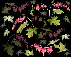 Image showing Seamless background from a flowers ornament, fashionable modern wallpaper or textile.    Illustration  