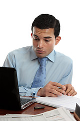 Image showing Businessman at desk working