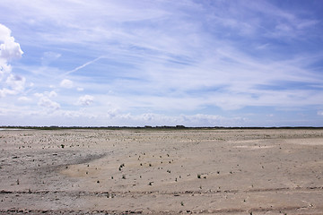 Image showing seascape and beach at low tide on the coast of opal in France