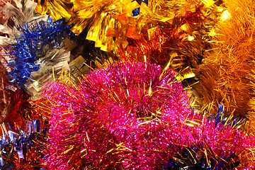 Image showing garlands and decorations for Christmas and New Year