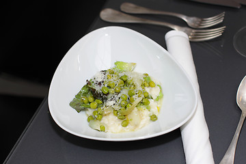 Image showing plate of risotto in a great French restaurant