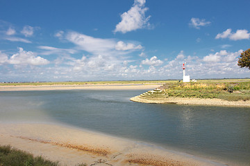 Image showing seascape, entrance to the port of St Valery sur Somme