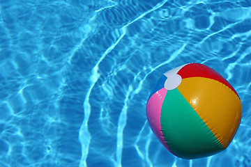 Image showing Beach Ball in Pool