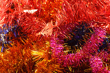 Image showing garlands and decorations for Christmas and New Year