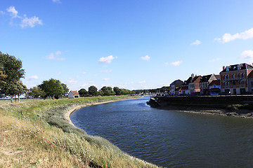 Image showing channel of entrance of the port of saint valery sur somme