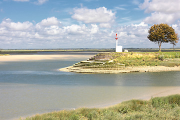 Image showing seascape, entrance to the port of St Valery sur Somme