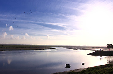 Image showing channel of entrance of the port of saint valery sur somme