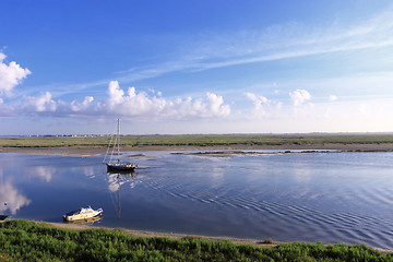 Image showing channel of entrance of the port of saint valery sur somme