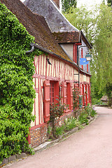 Image showing old houses in the village of Gerberoy in France