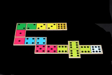 Image showing Colored dominoes