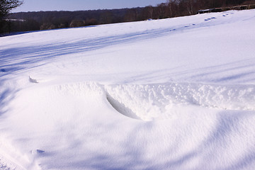 Image showing snowy landscape in the winter sun in France