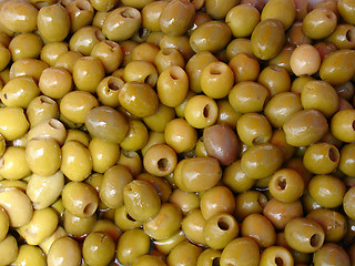 Image showing Green olives