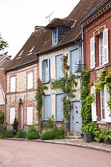 Image showing old houses in the village of Gerberoy in France