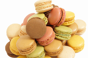 Image showing assortment of macaroons on a white background