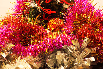 Image showing garlands and decorations for Christmas and New Year