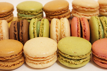 Image showing assortment of macaroons on a white background