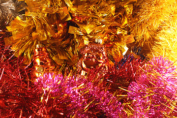 Image showing garlands and decorations for Christmas and New Year