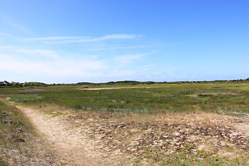 Image showing seascape and beach at low tide on the coast of opal in France