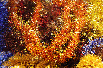 Image showing garlands and decorations for Christmas and New Year