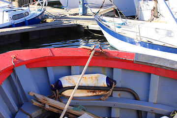 Image showing details of an old fishing boat, a trawler