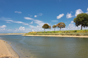 Image showing seascape, entrance to the port of St Valery sur Somme