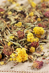 Image showing dried wildflowers tea