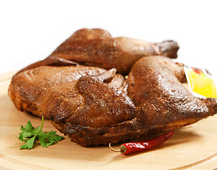 Image showing delicious smoked chicken