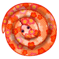 Image showing Coiled Chinese New Year Snake Illustration