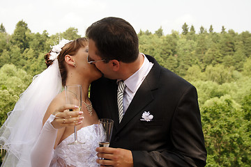 Image showing wedding kiss