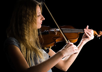 Image showing Girl with violin