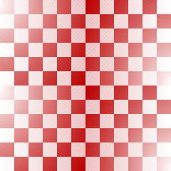 Image showing Seamless red-white checkered pattern
