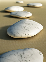 Image showing stones in the sand