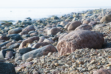 Image showing Stony coast of Baltic sea