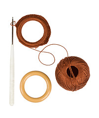 Image showing A set of knitting wool