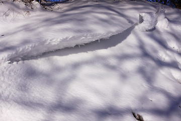 Image showing snowy landscape in the winter sun in France