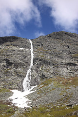 Image showing wild streams and waterfalls of Norway in summer