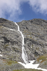 Image showing wild streams and waterfalls of Norway in summer