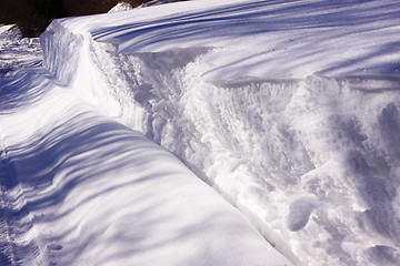 Image showing snowy landscape in the winter sun in France