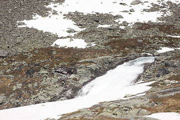 Image showing wild streams and waterfalls of Norway in summer