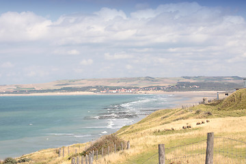 Image showing landscape of the Opal Coast in France