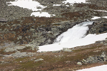 Image showing wild streams and waterfalls of Norway in summer