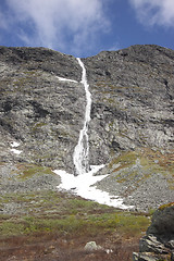 Image showing wild streams and waterfalls of Norway in summer