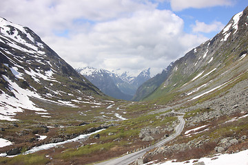 Image showing wild streams and waterfalls of Norway in summer