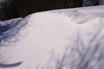 Image showing snowy landscape in the winter sun in France