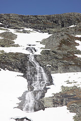 Image showing wild streams and waterfalls of Norway in summer