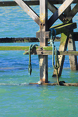 Image showing entrance channel of the Port of Fecamp in Normandy france